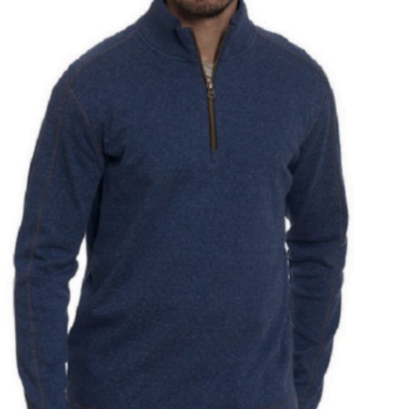 ROBERT GRAHAM ELLIOT PULLOVER Sweater Quarter Zip… - Picture 2 of 9